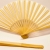 23cm Bamboo Ribs with White Silk Fan