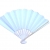 7346 23cm White paper Bamboo Fans with Spring Bowed handles