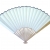 30cm Japanese Light Brown Bamboo Rib Off-White Paper Fan