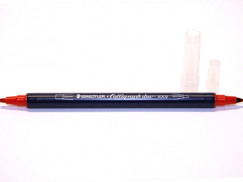 Staedtler Calligraphy Red Coloured Dual Points- 2.0 and 3.5mm Staedtler Calligraphy Red Coloured Dual Points- 2.0 and 3.5mm