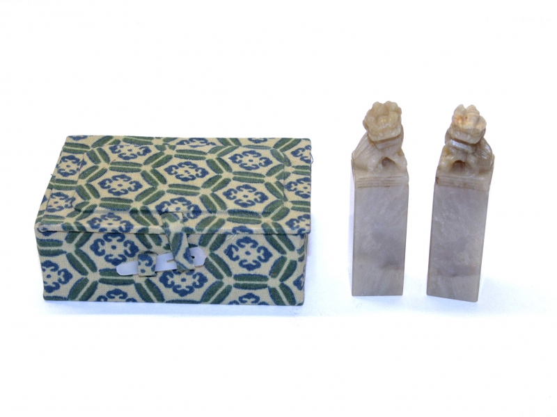 福州壽山石方獅頭印 17mm Fuzhou Shoushan Square Lion Head Seal Stone